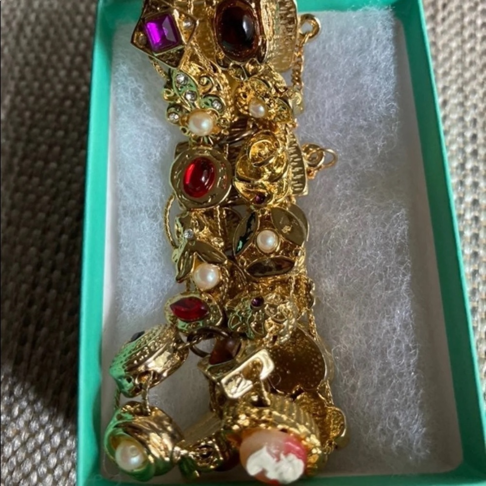 Vintage Double Slide Charm Bracelet